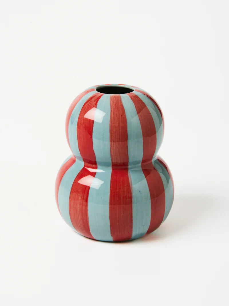 Fonda Burgundy Pale Blue Vase