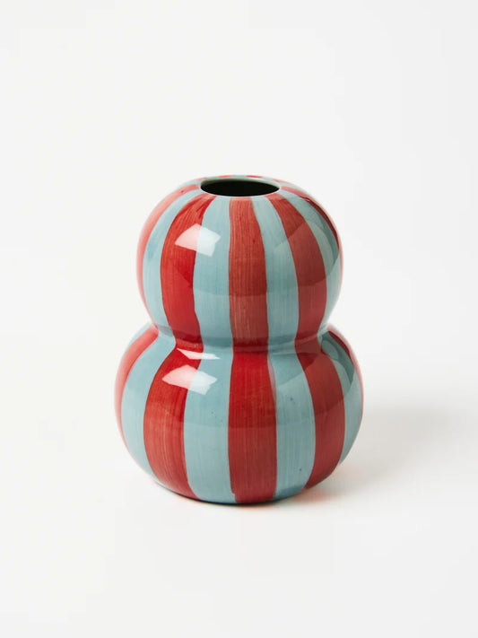 Fonda Burgundy Pale Blue Vase