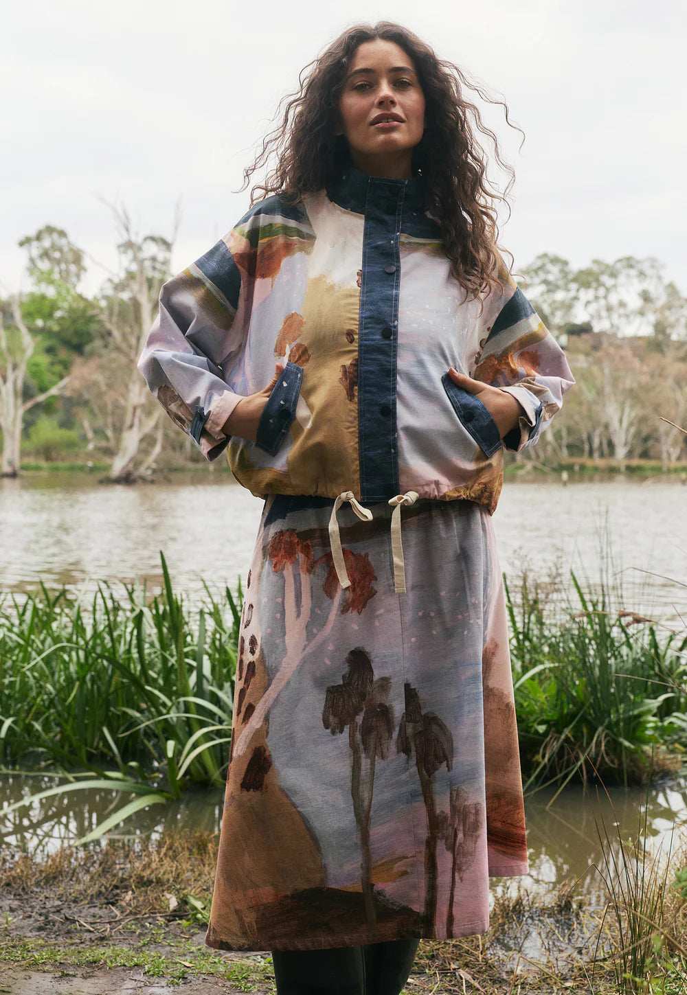 Aries Skirt - Night Herons