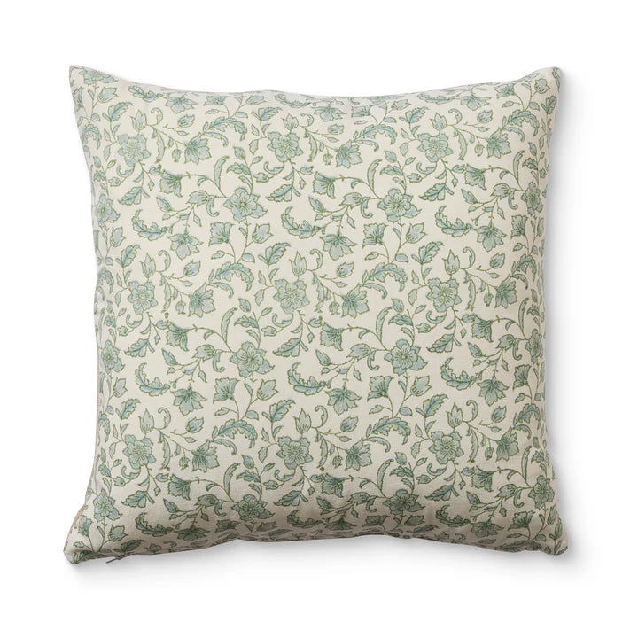 Floriana Cushion - Seafoam