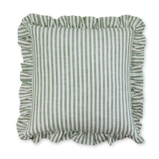 Green Ruffles Cushion