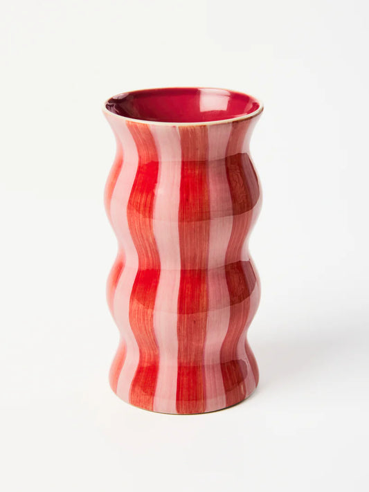 Palma Red Stripe Vase