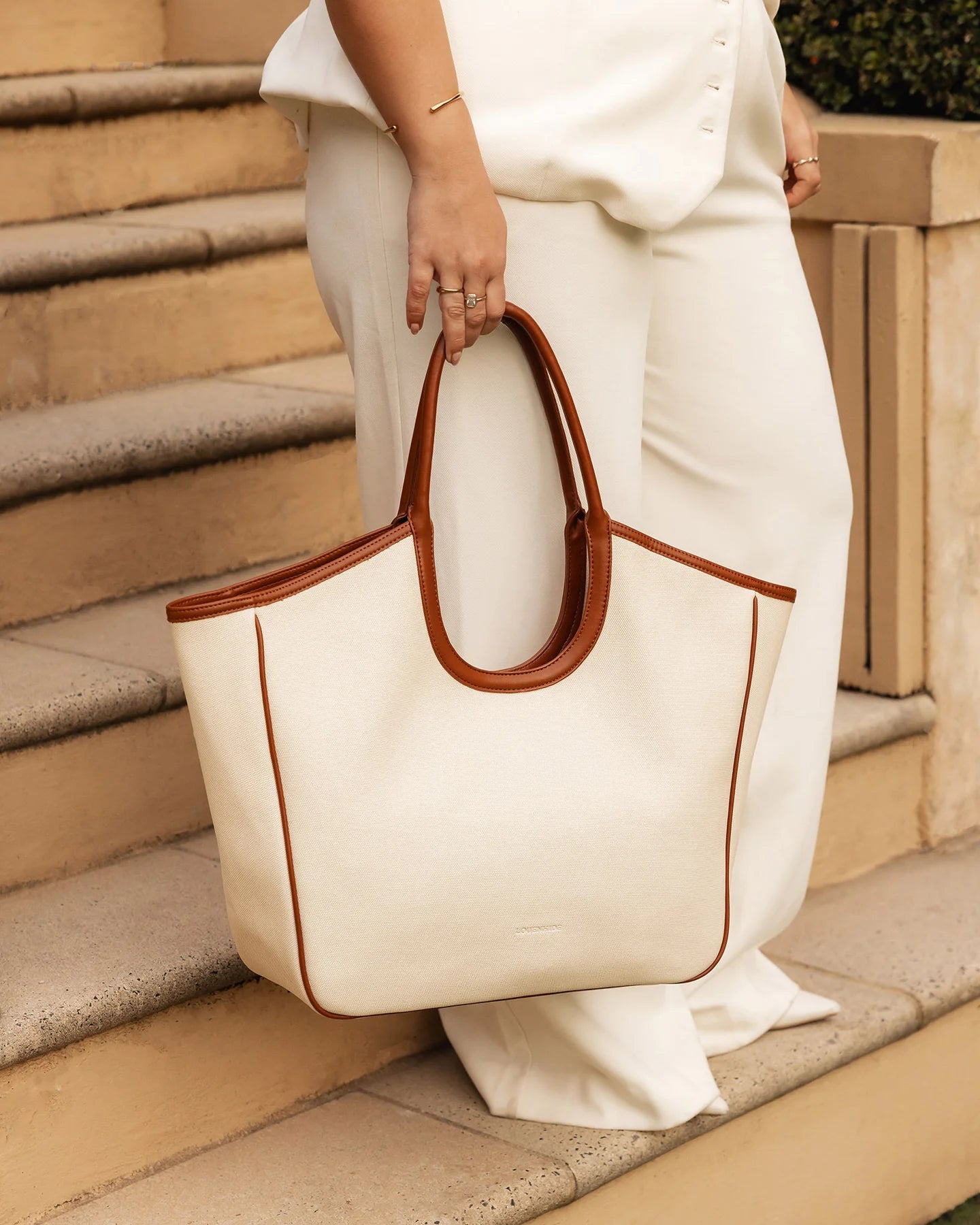Alexandra Tote Bag - Canvas/ Tan