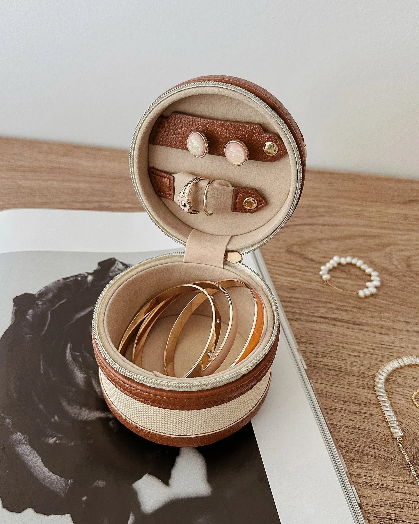 Loz Jewellery Box - canvas/Tan