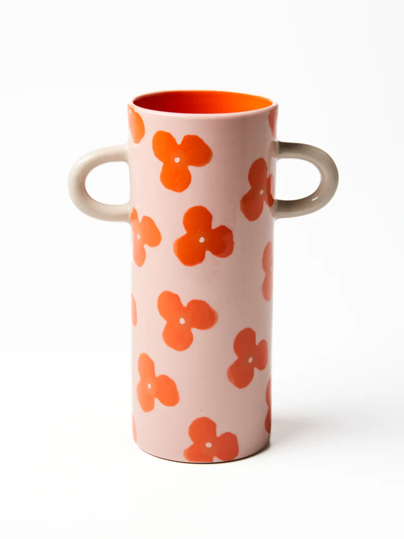 Griffe Pink Red Florale Bud Vase