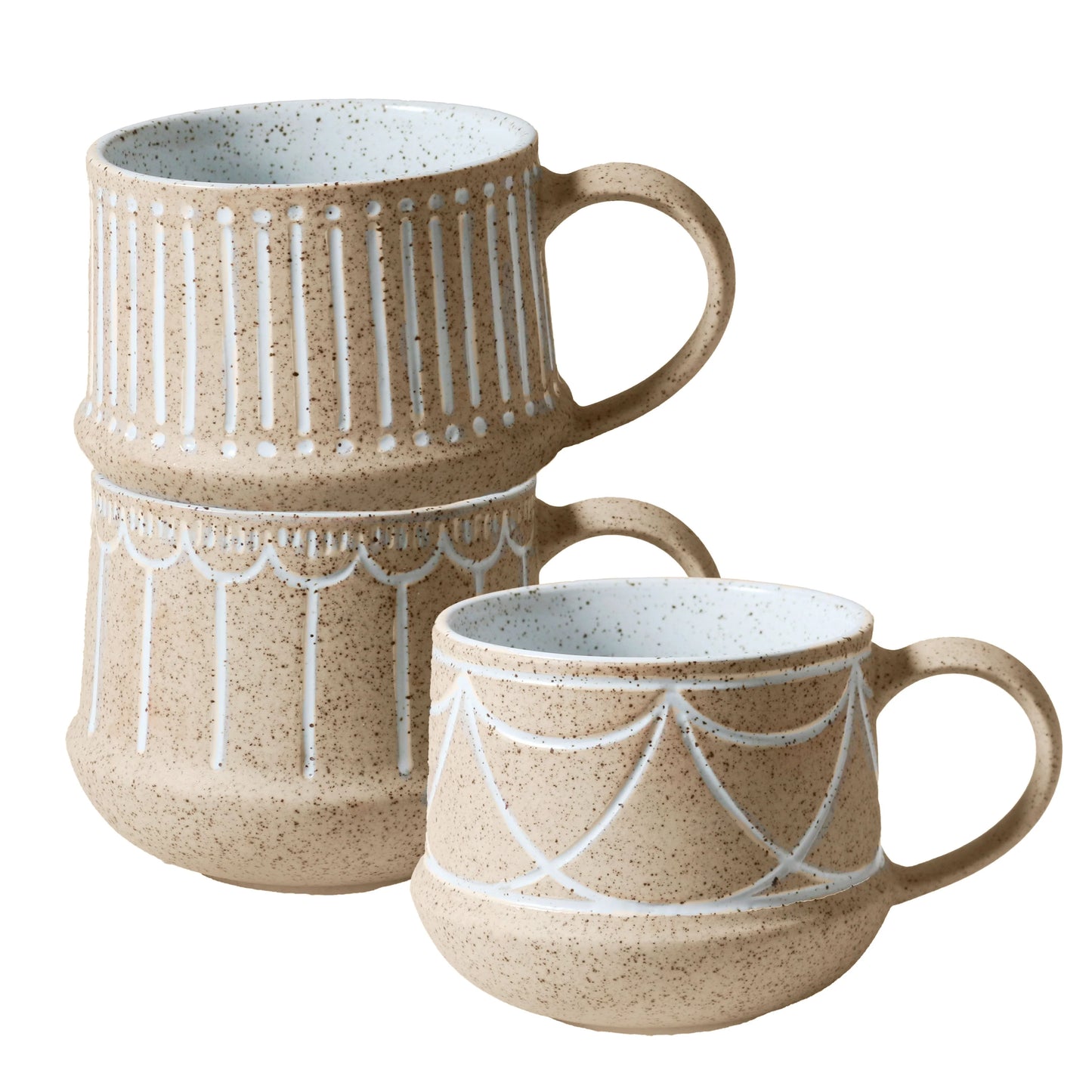 Set of 3 Mugs/ Natural Entertainer