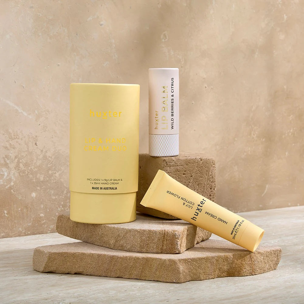 Lip & Hand Cream Duo - Yellow - Lily & Cotton Flower