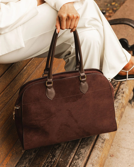 Blaire Tote bag - Chocolate Suedette