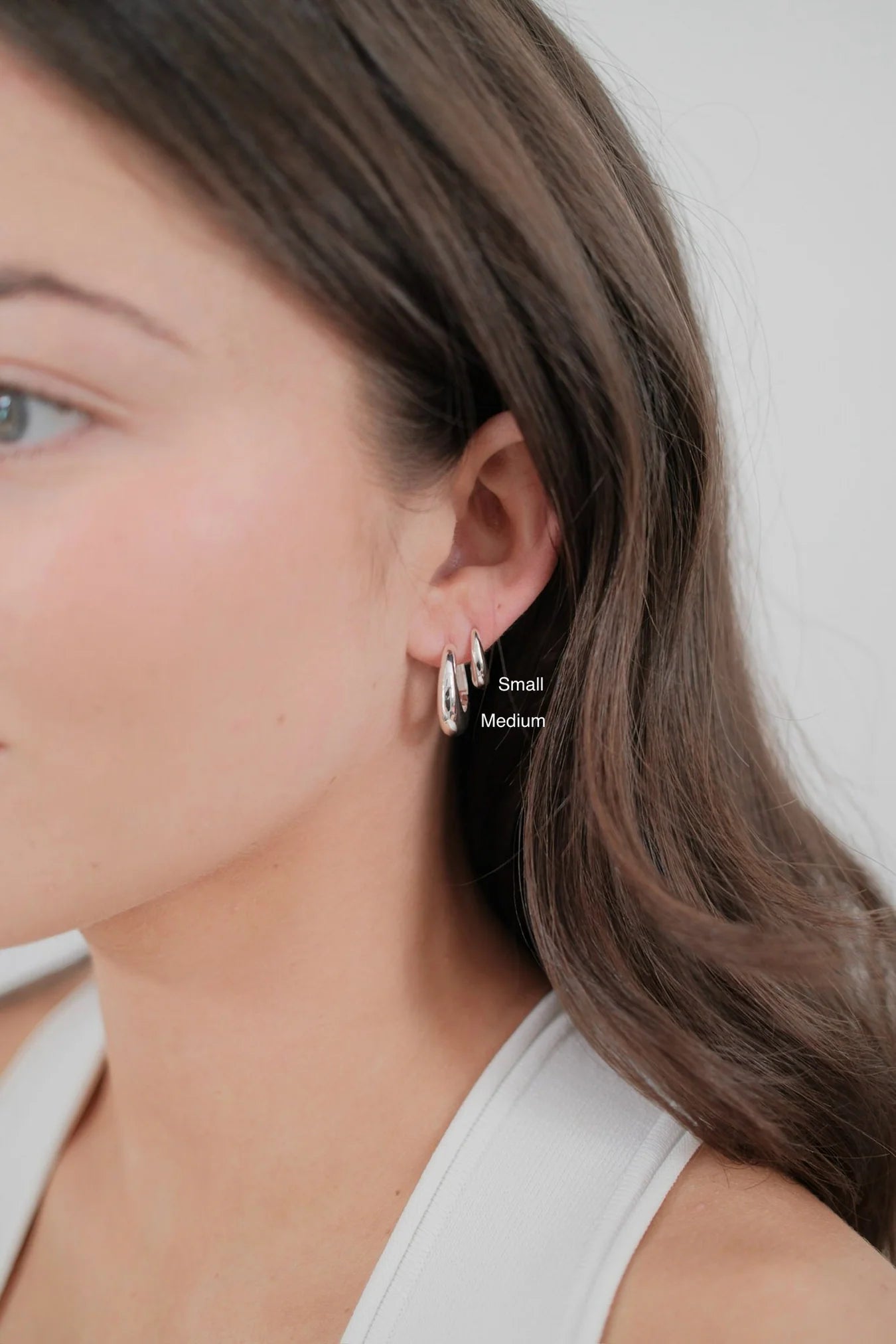 Cleo Hoop Small - Silver