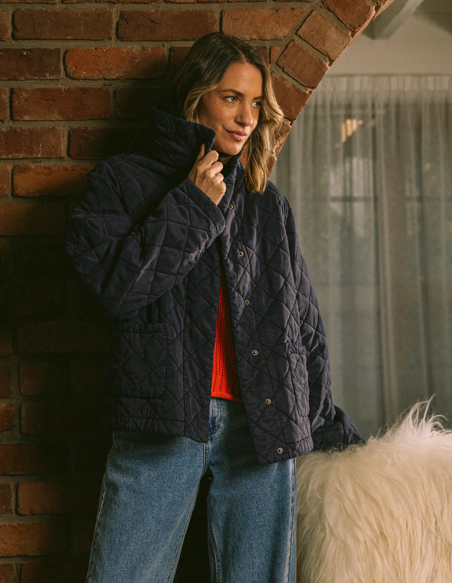 ELM | Auroa Quilted Jacket - Navy