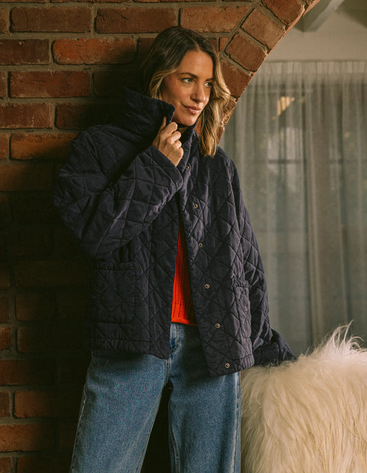 ELM | Auroa Quilted Jacket - Navy