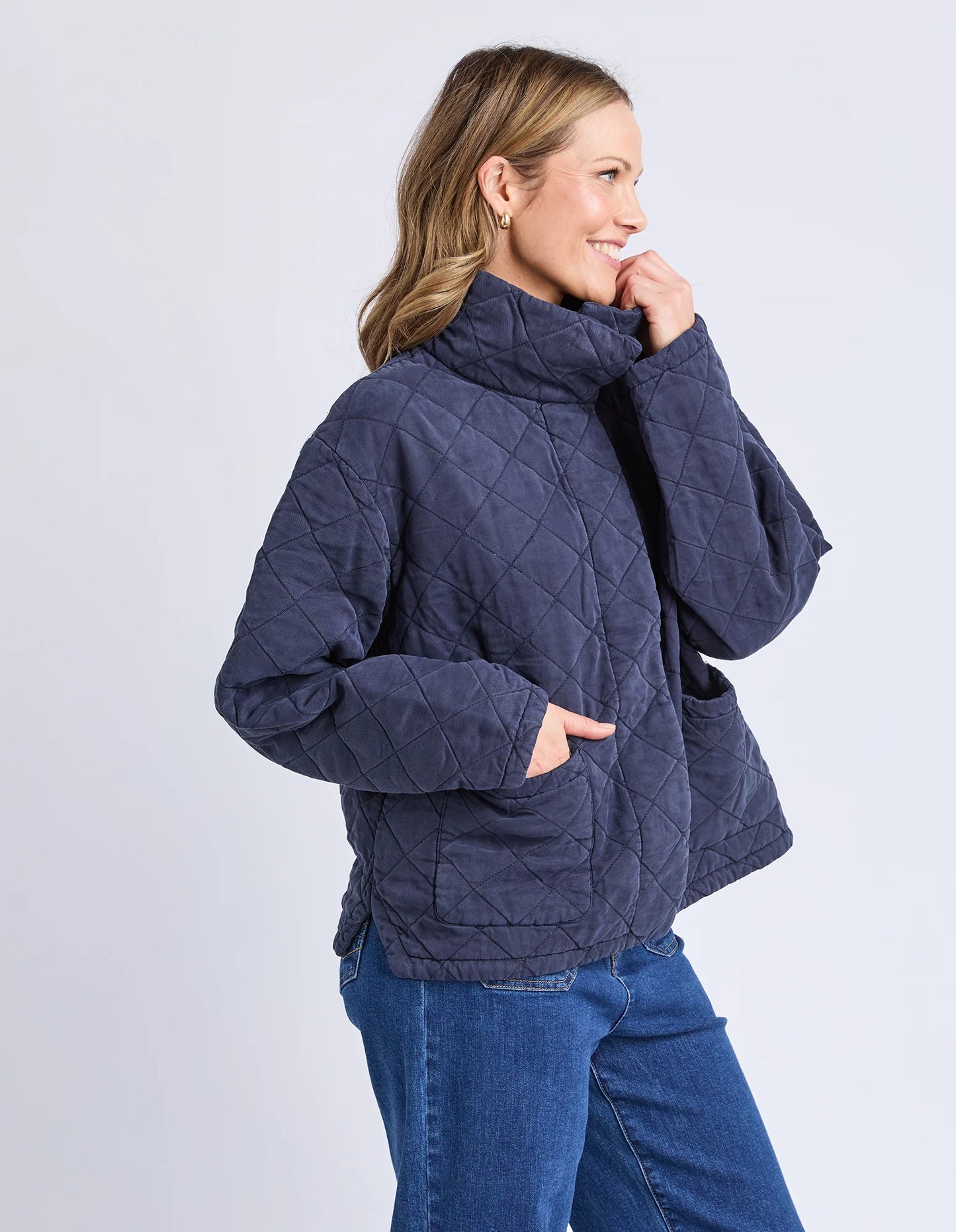 ELM | Auroa Quilted Jacket - Navy