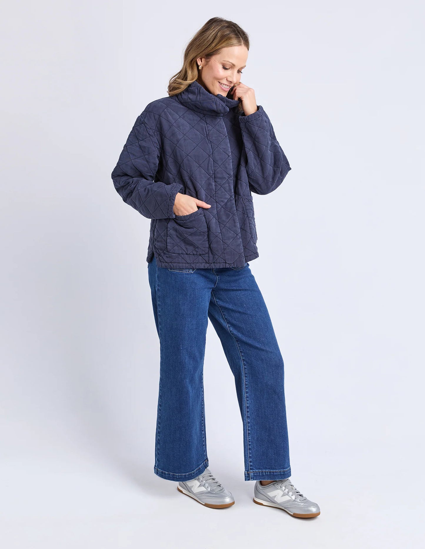 ELM | Auroa Quilted Jacket - Navy