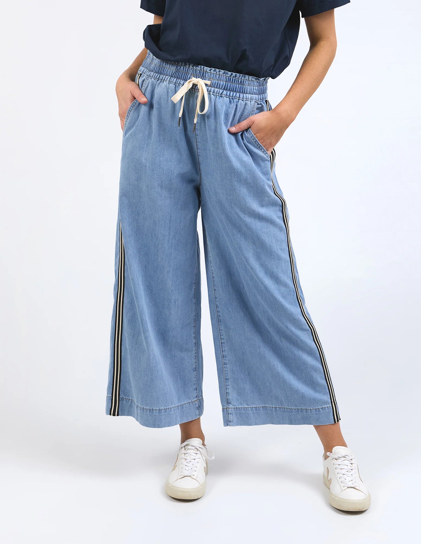 Gretta wide Leg Pant - Light  Blue