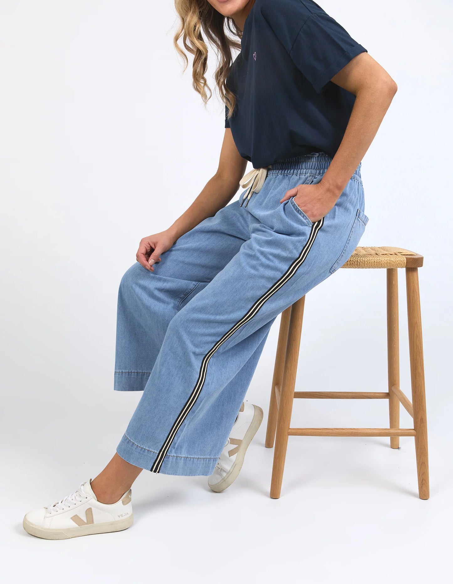 Gretta wide Leg Pant - Light  Blue