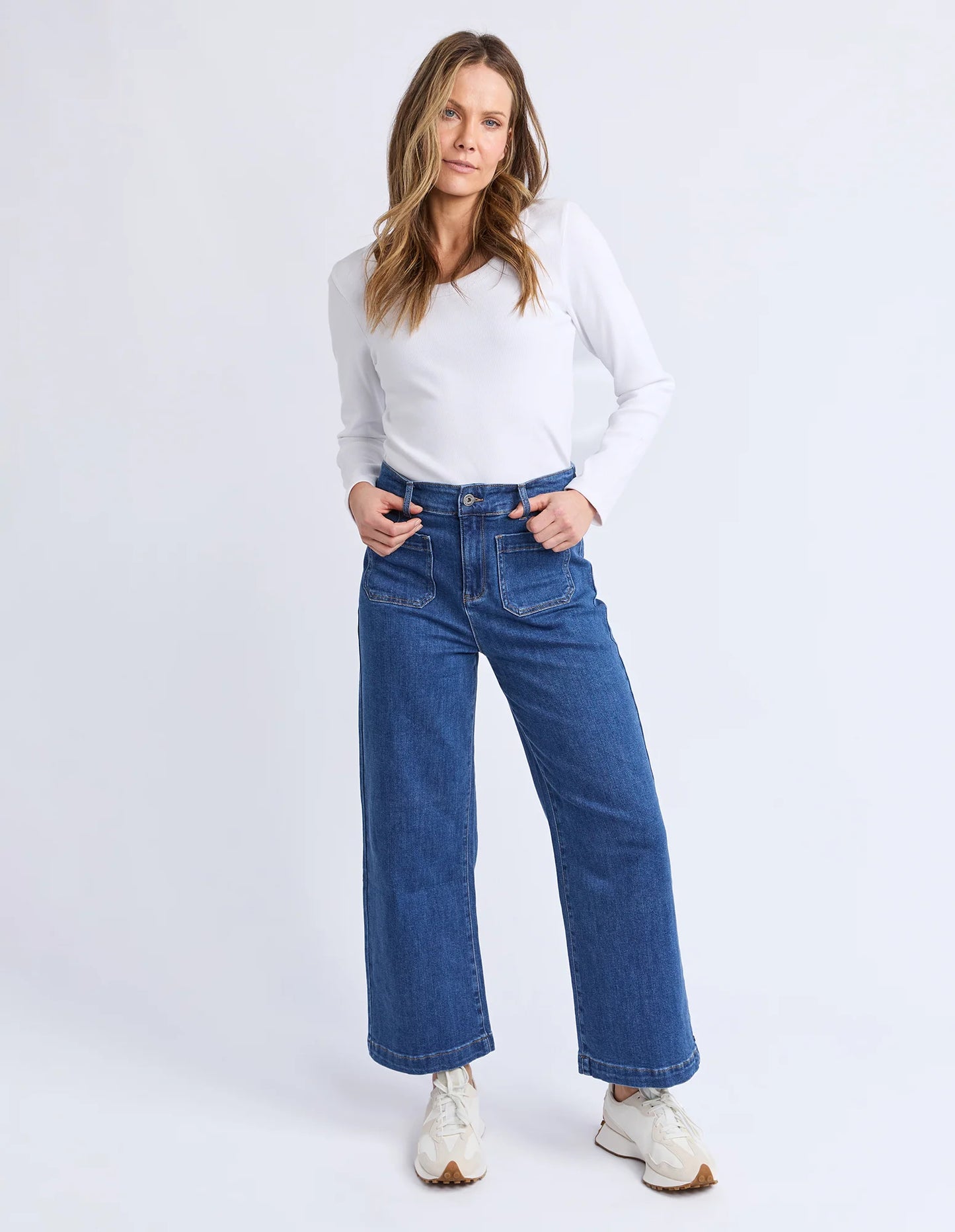 ELM | Alyssa Front pocket Jean - Mid Blue