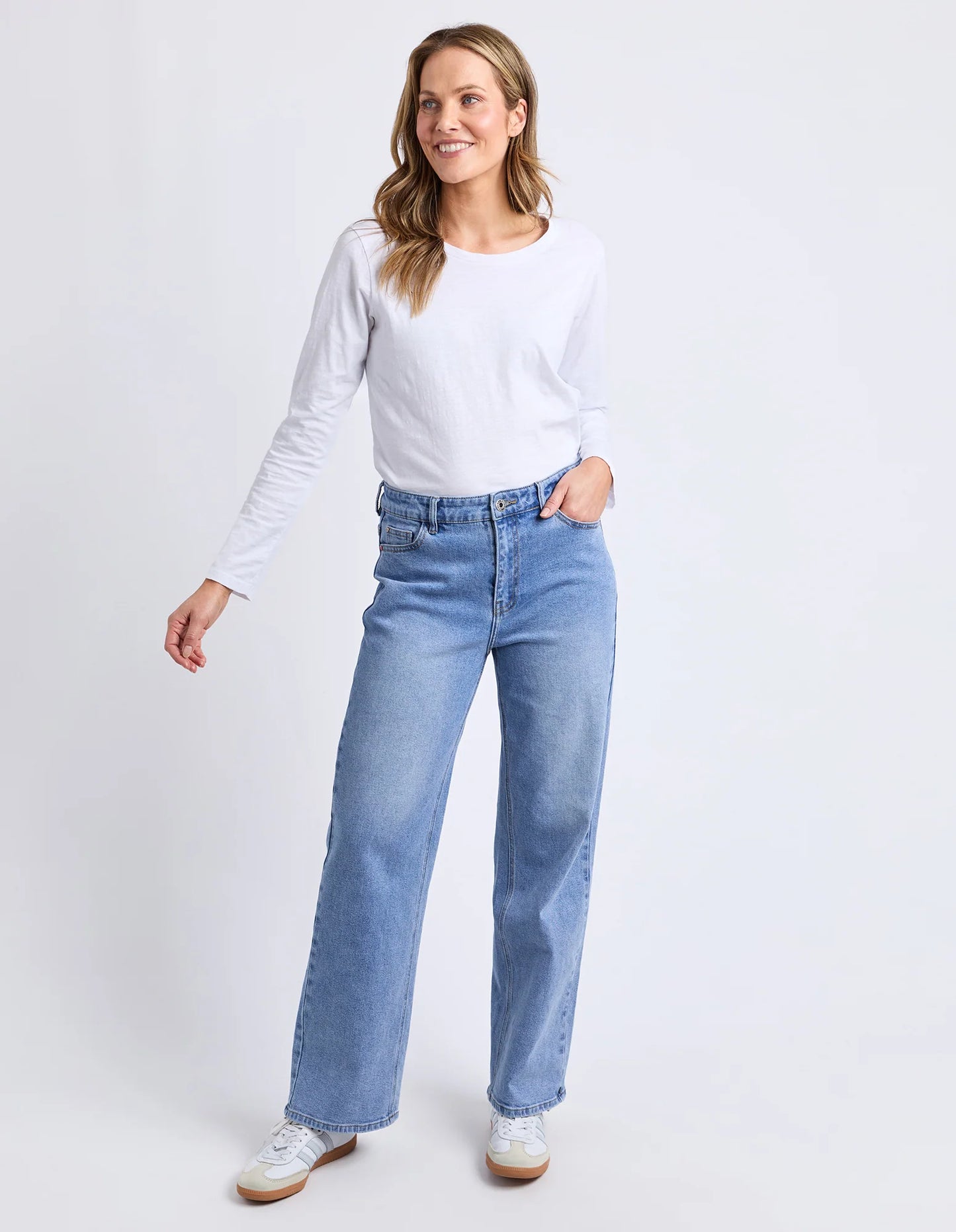 ELM | Evie Straight Leg Jean - Mid Blue