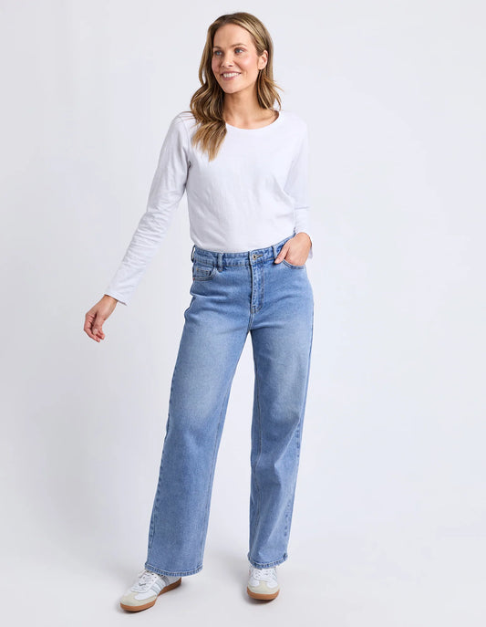 ELM | Evie Straight Leg Jean - Mid Blue