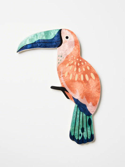 Canopy Peach Toucan wall Art