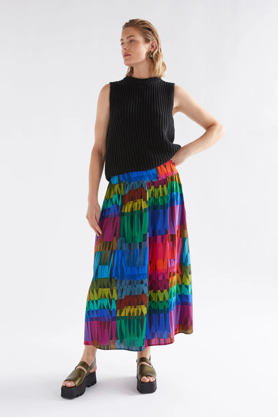 Lind Dark Print | Reva Skirt