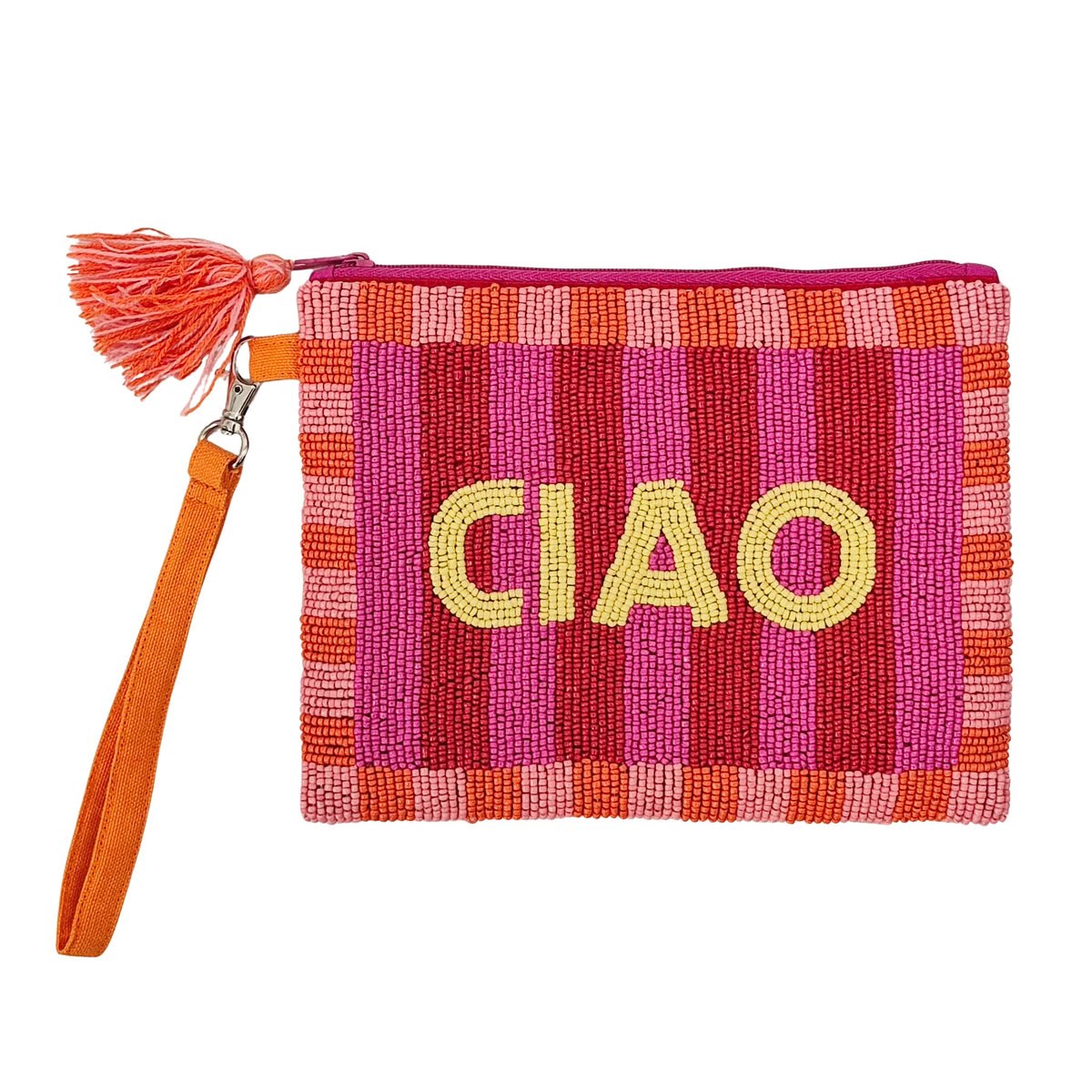 Beaded Clutch -Ciao Pink