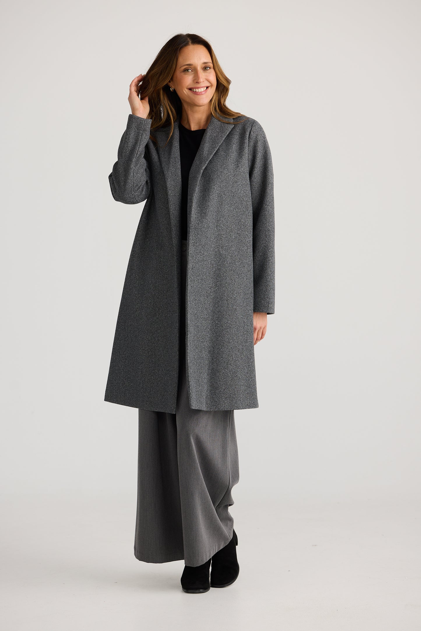 Bella coat - Charcoal Marle