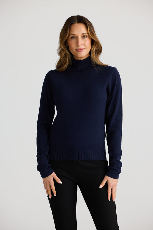 Skye Knit Top - Navy