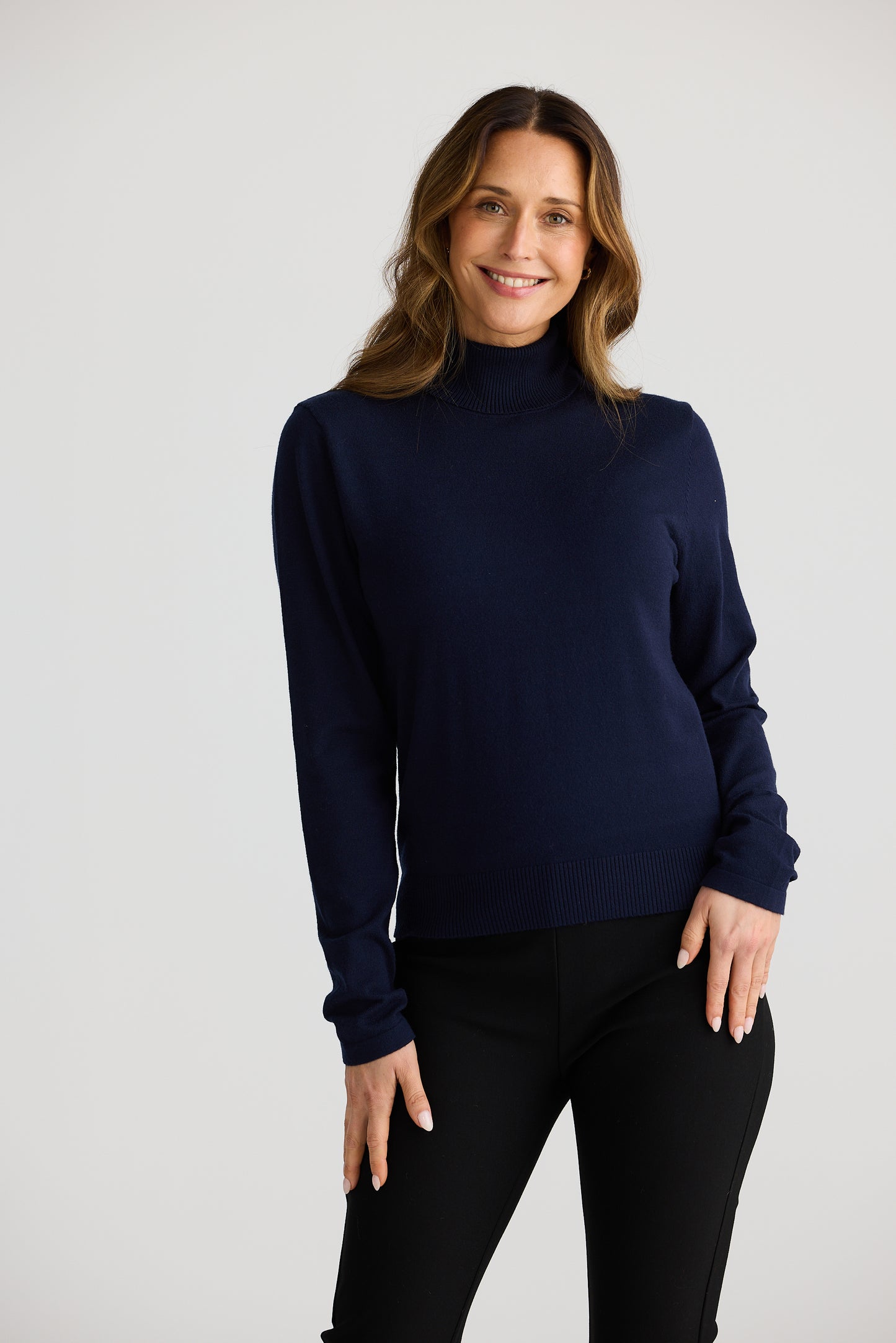 Skye Knit Top - Navy