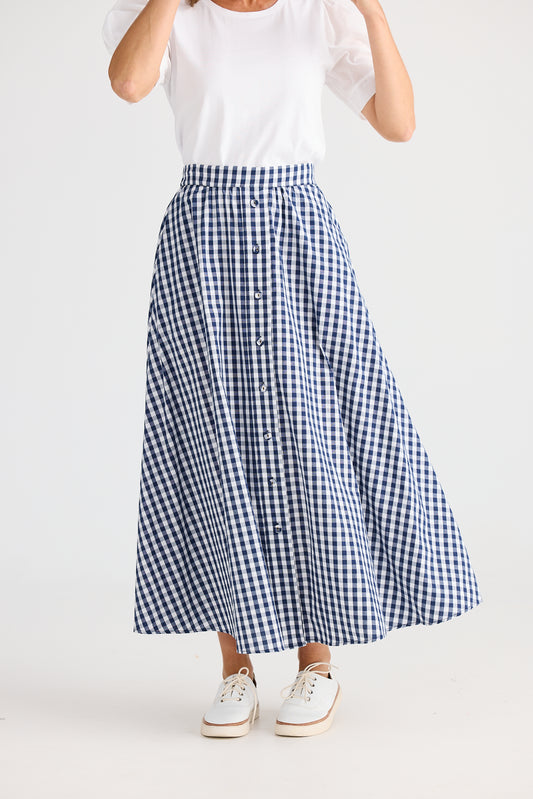 Lucy skirt - Navy Gingham