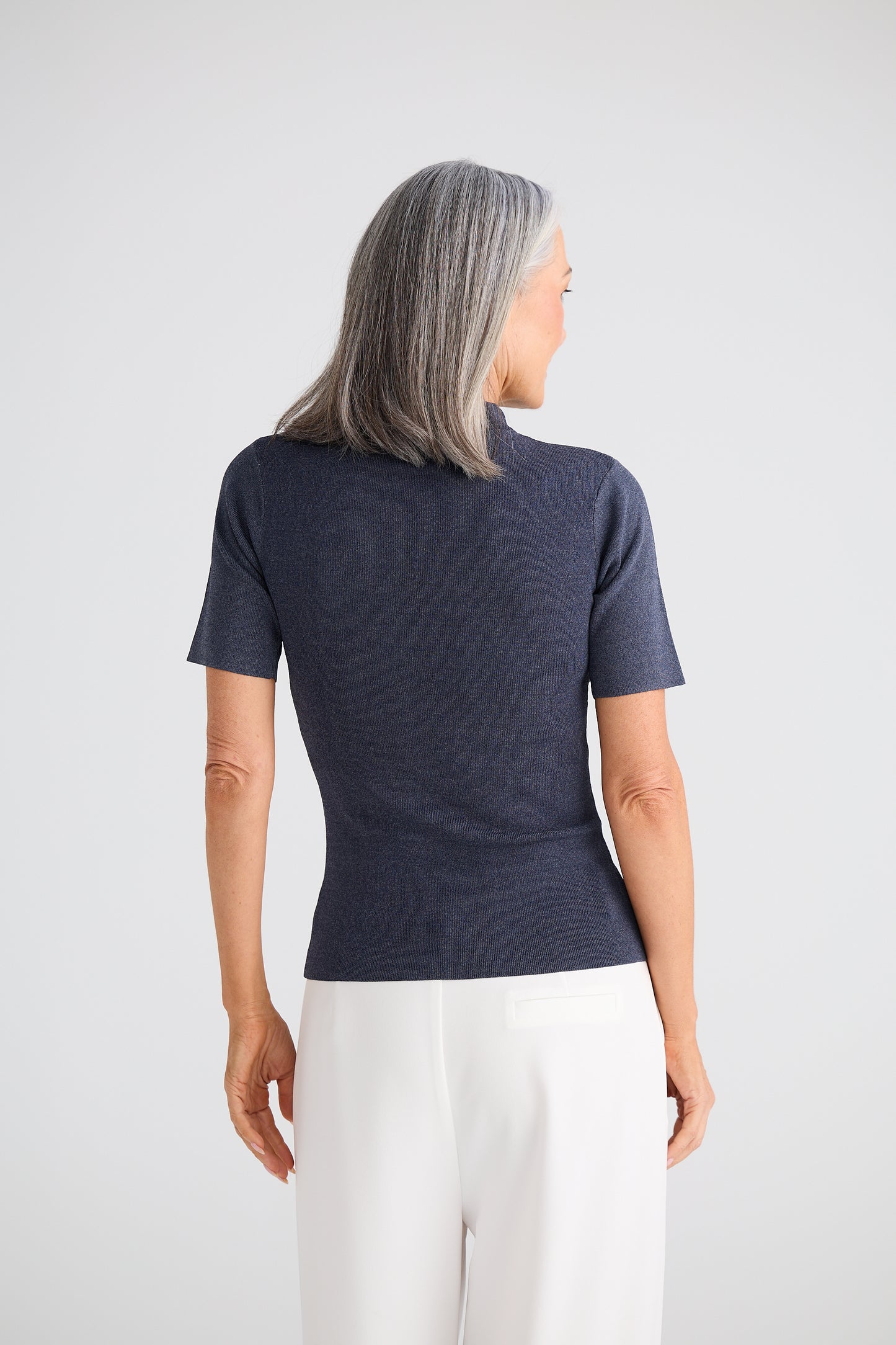 Noah Knit top - charcoal Marle