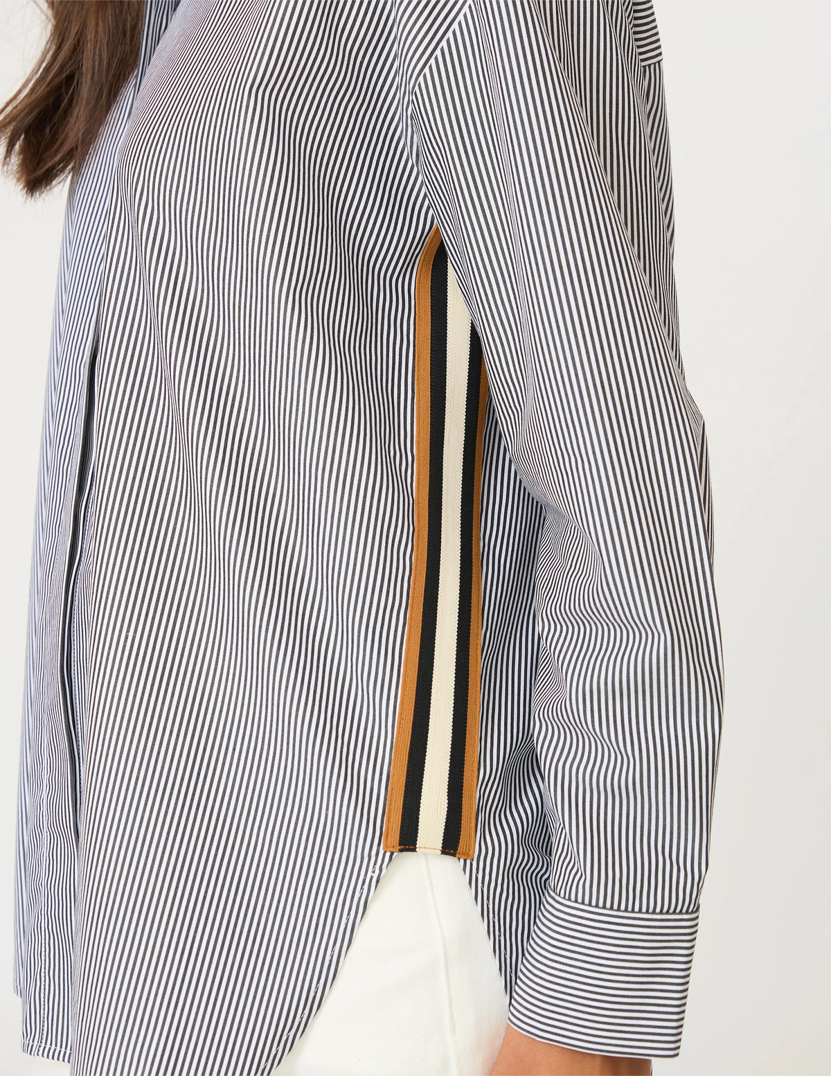 STELLA + GEMMA Casino Shirt - Black/White Stripe