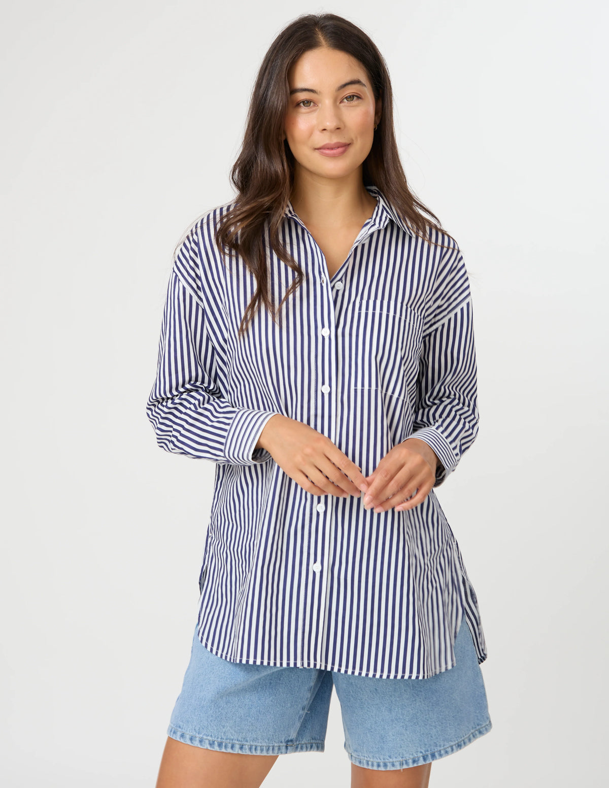 STELLA + GEMMA | Summer Essential Shirt - Seaside Stipe