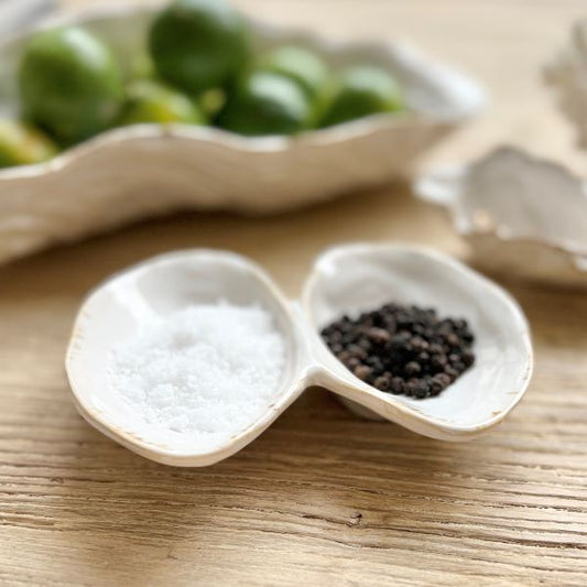Mode Clam Twin Condiment Bowl