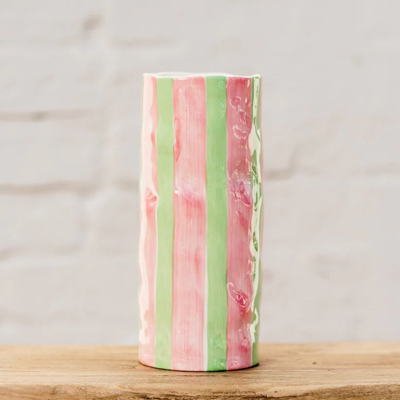 Pink & Green Vase - Med