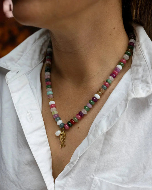 Bahamas Fish + Pearl Necklace