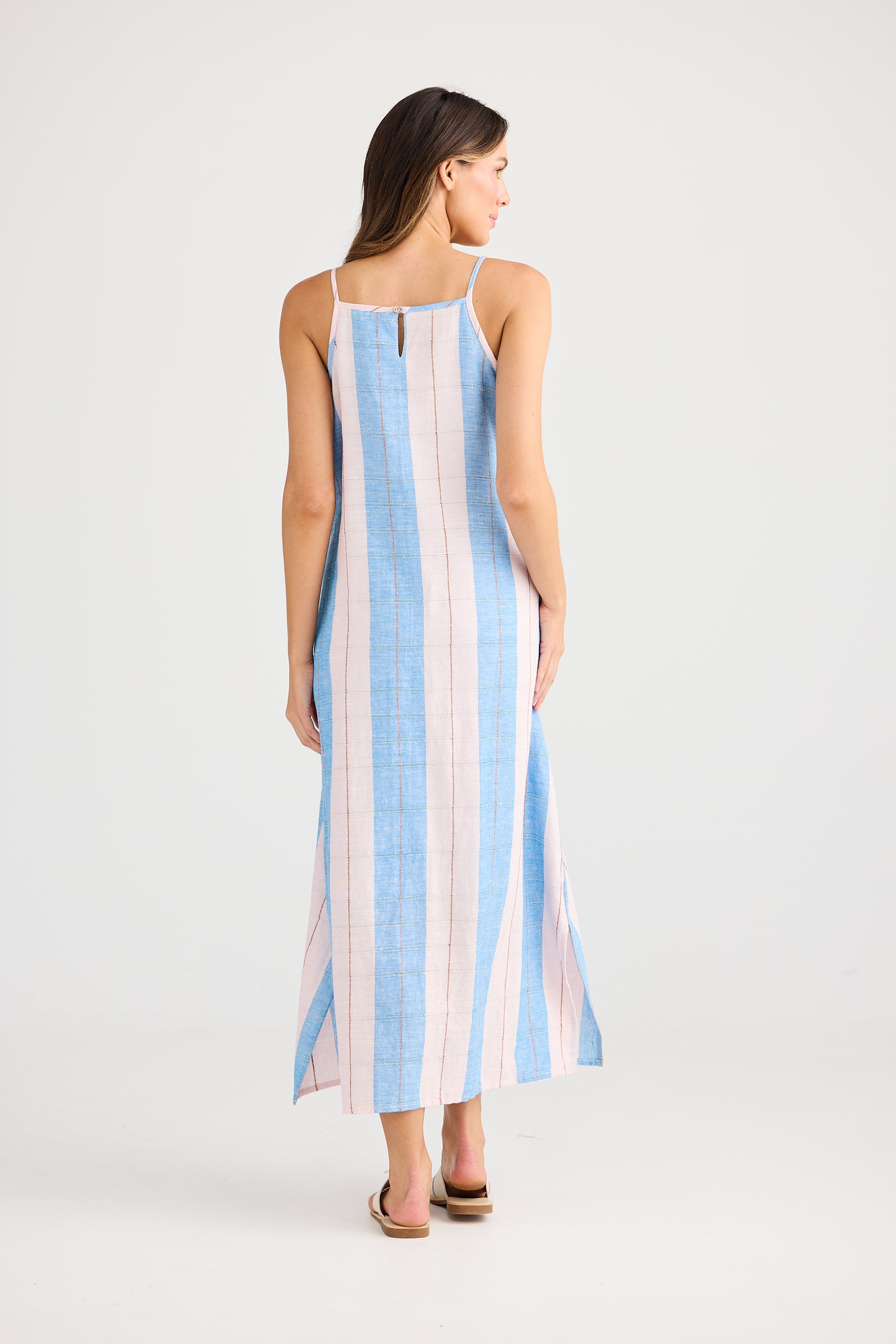 Cliffside Maxi Dress - Blue Multi Stripe