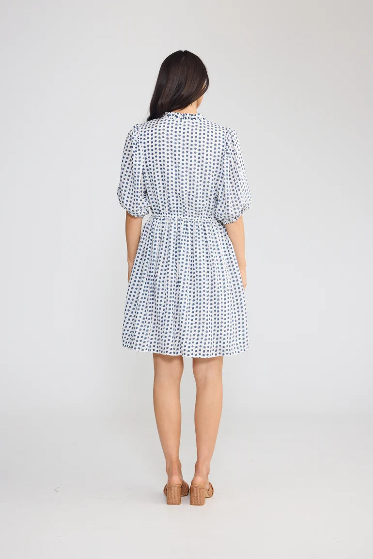 Island Time Dress - Navy Spot