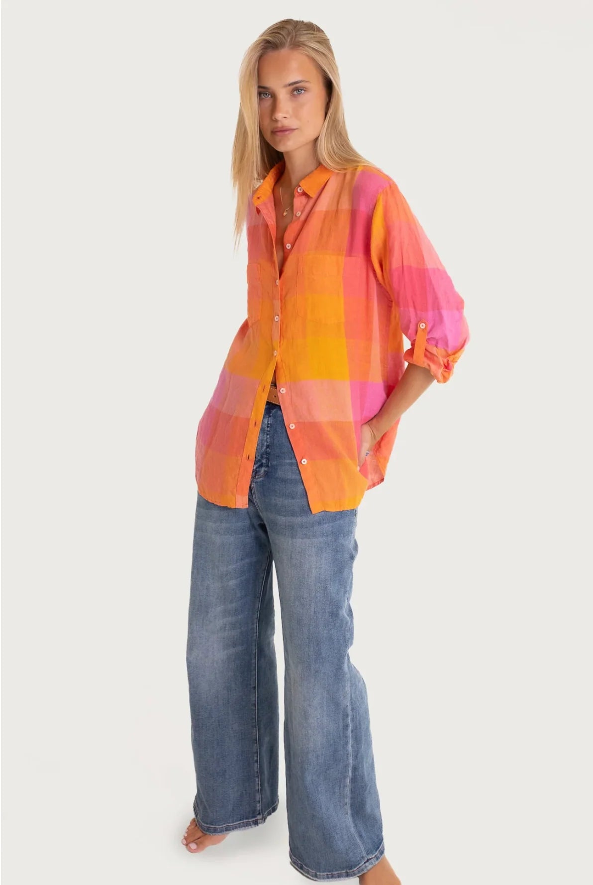 Boyfriend Linen Shirt - Lets Hang out