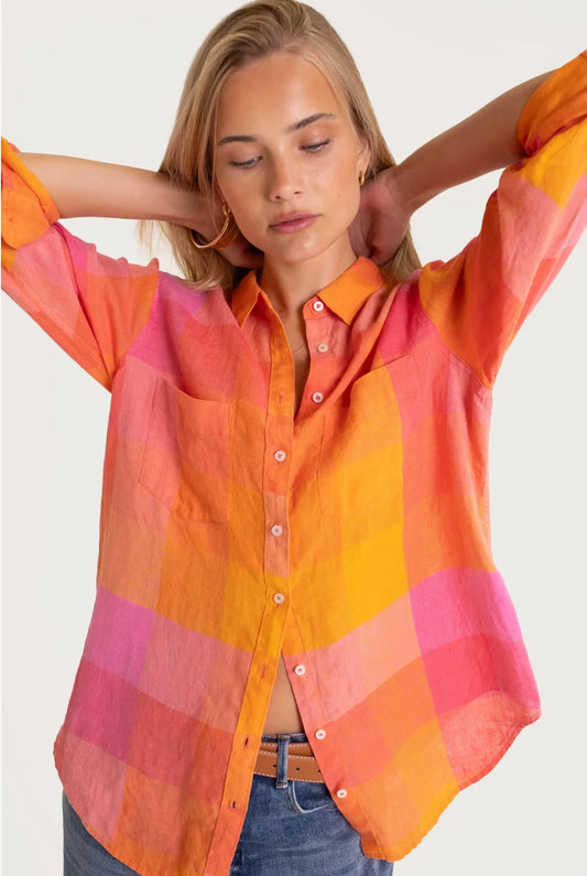Boyfriend Linen Shirt - Lets Hang out