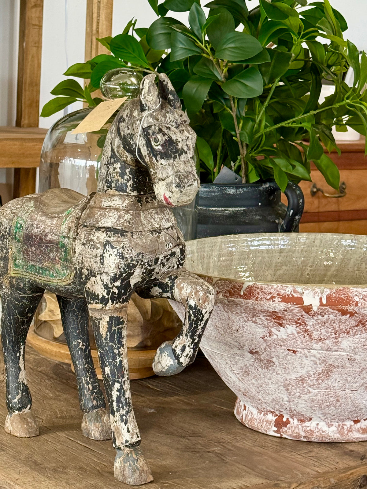 Vintage Indian Wooden Horse