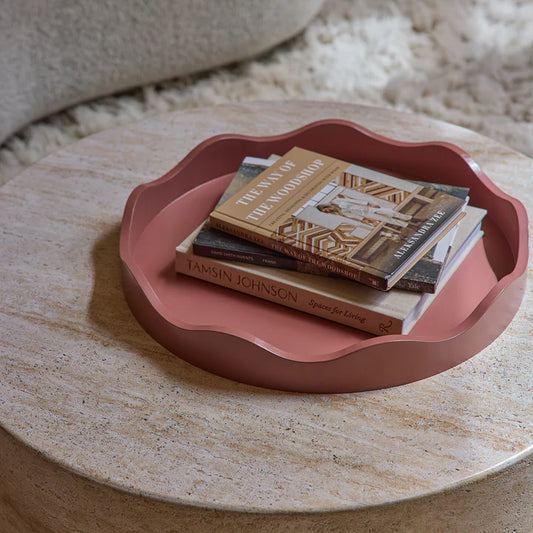 Carey Rosewood Round Wooden Tray