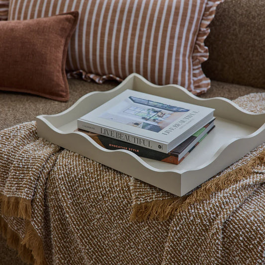 Carey Cream Wooden Tray