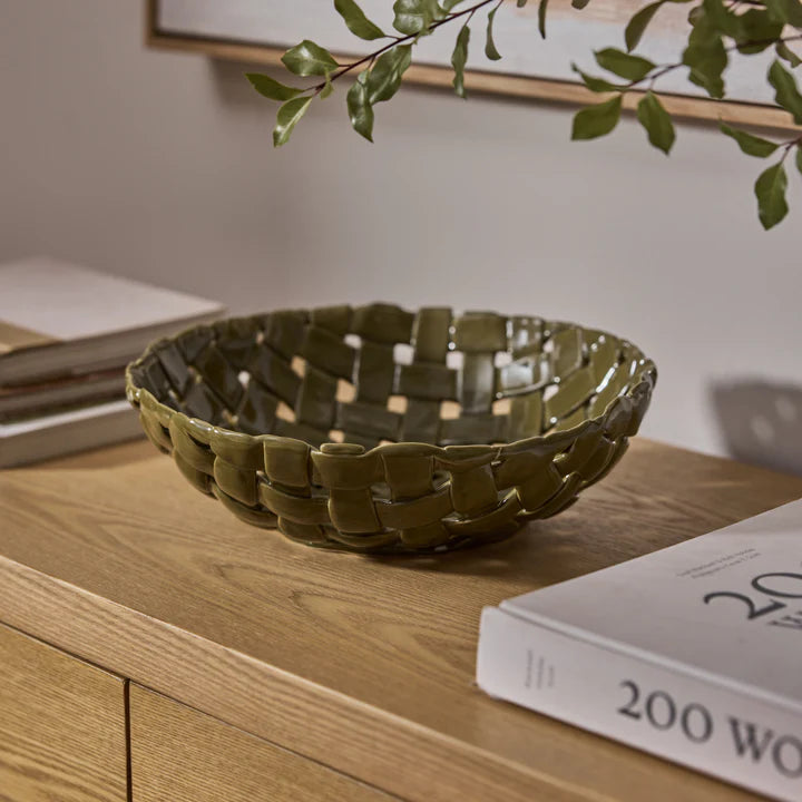 Woven Green Bowl