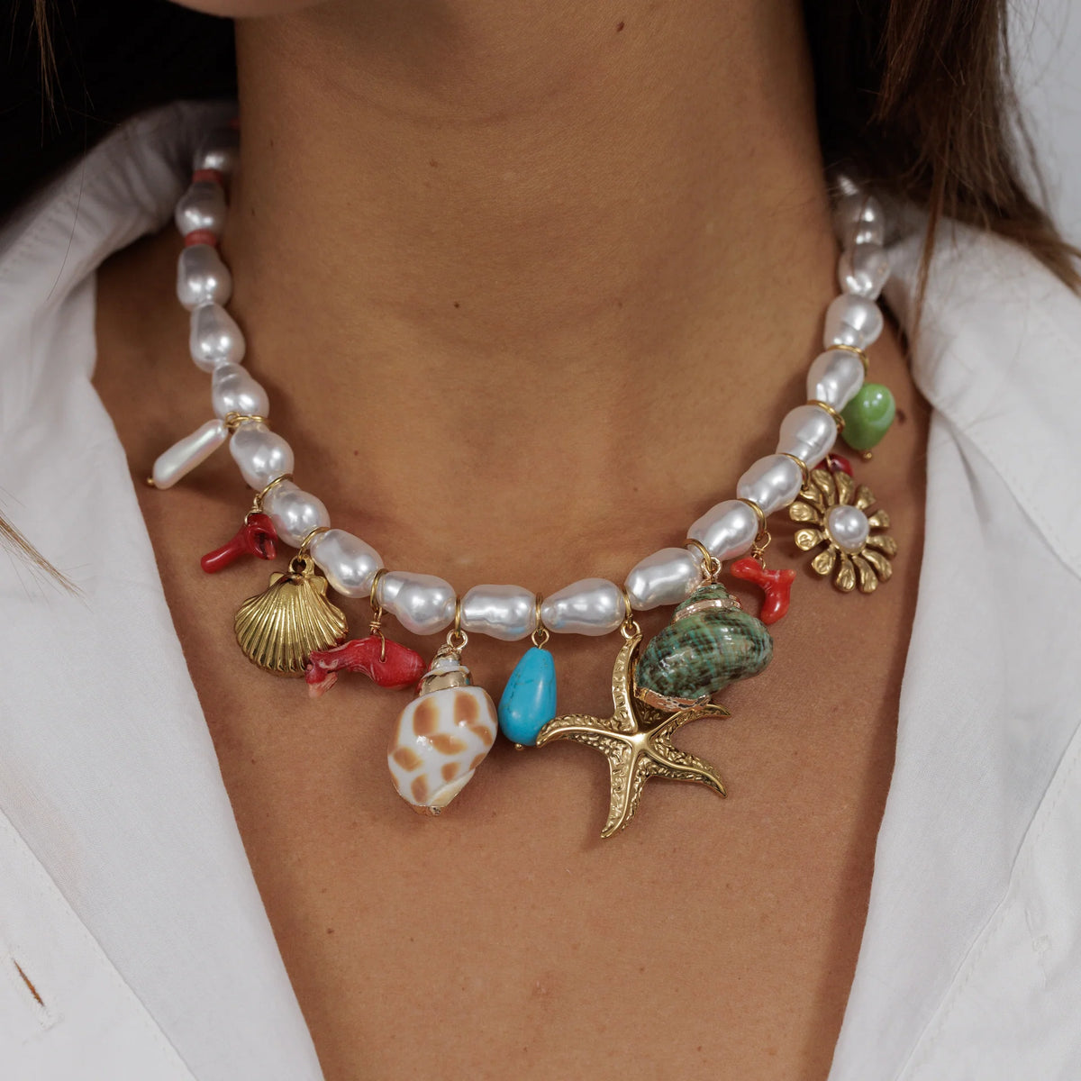 ZODA | Pearl charm Necklace