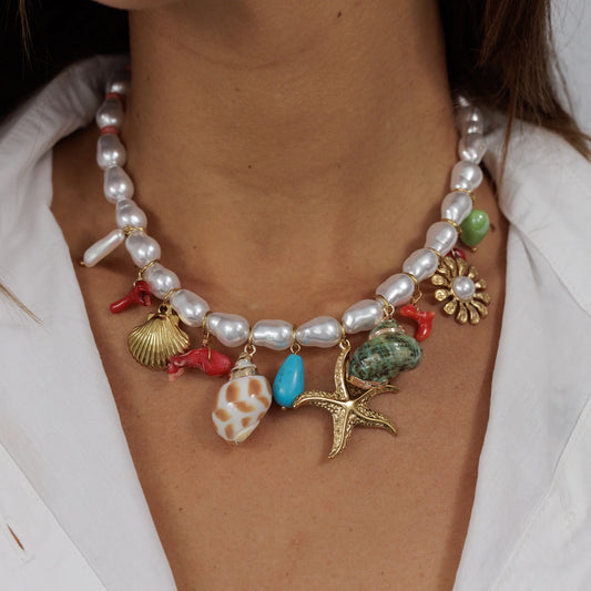 ZODA | Pearl charm Necklace