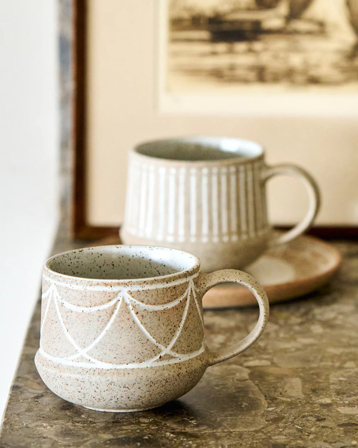 Set of 3 Mugs/ Natural Entertainer