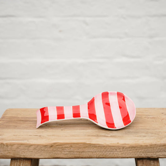 Spoon Rest | Pink and Red Stripe
