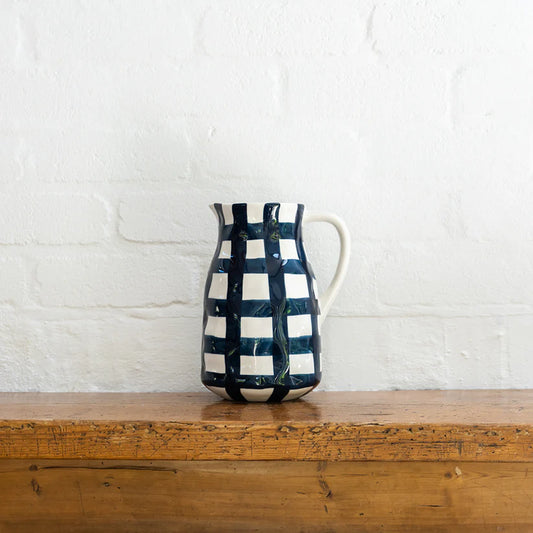 Large Jug - Navy Gingham