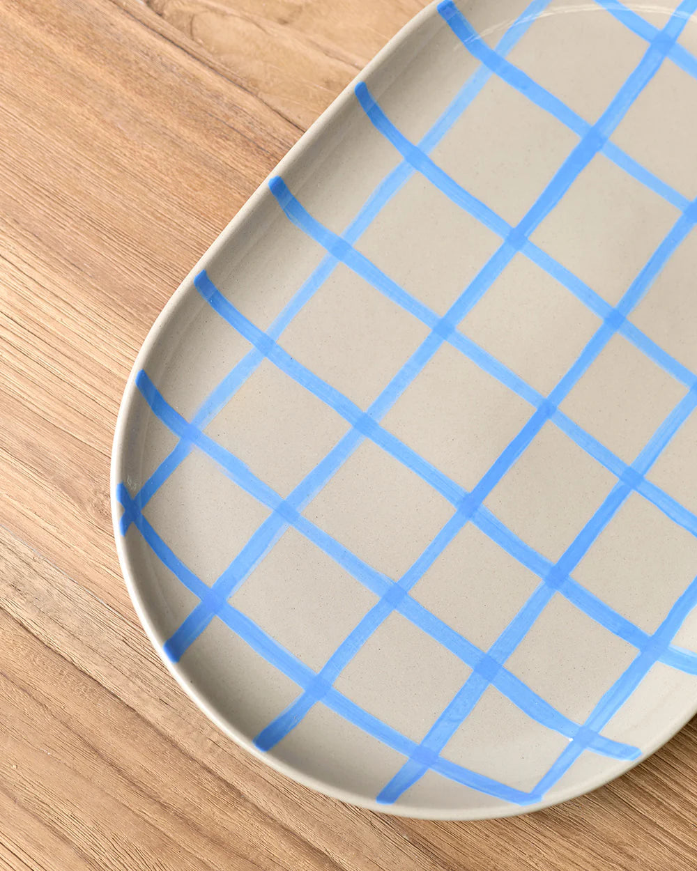 Coastal Junction serving Plate - Blue Handbrush