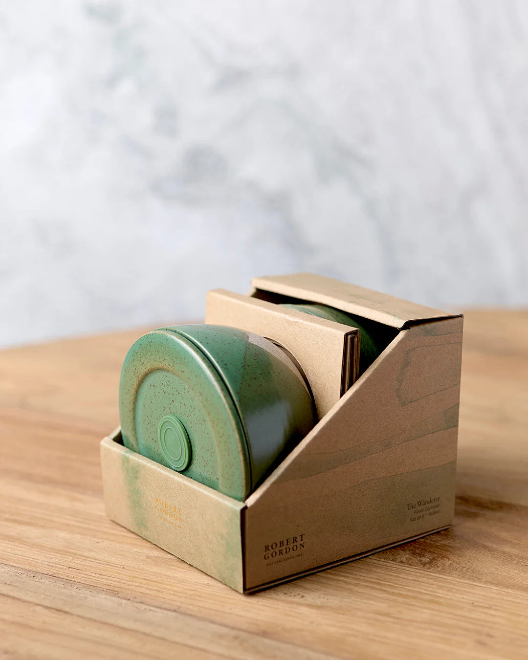 Set of 2 Containers/ Green Dipped Wanderer